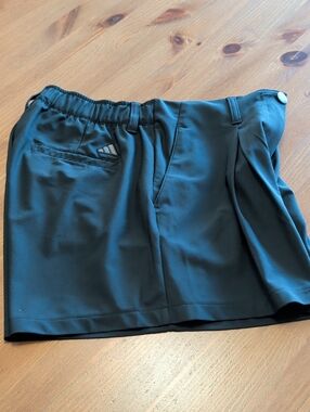 adidas Women's Black Pleated Athletic Shorts